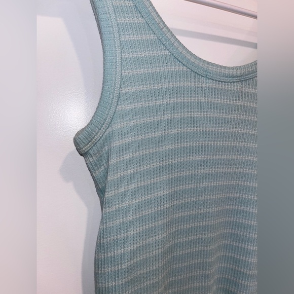 CARVE DESIGNS WOMEN'S STRIPED EVER TANK in teal blue - Picture 7 of 7